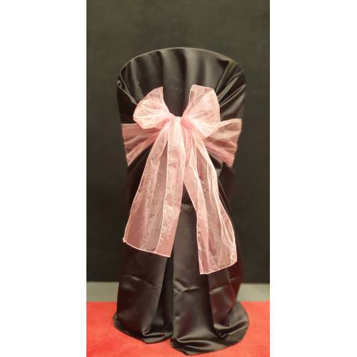 Chair Cover Sash, Organza Pink